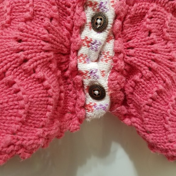 Free People cardigan Small crochet button front sweater pointelle NEEDS REPAIR - Picture 8 of 14